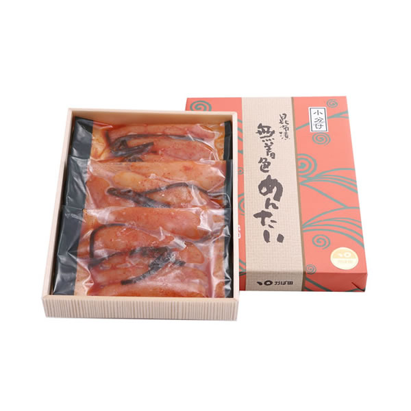 【冷凍出荷】無着色昆布漬辛子めんたい<小分け> 450g（150g×3）